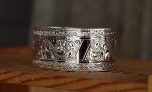 Wide engraved cuff