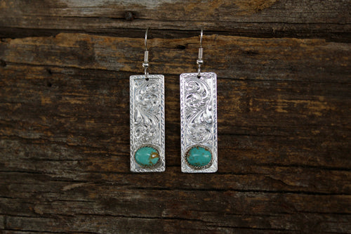 Drop Earrings with Stone