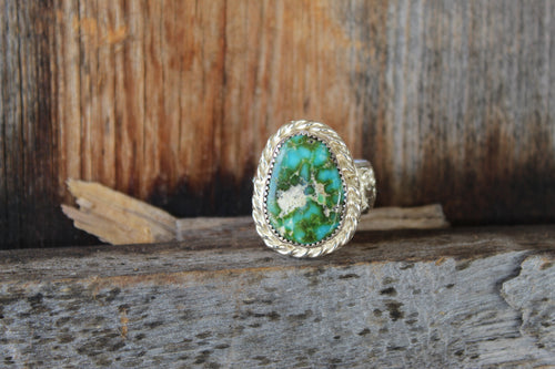 Size 9.5 Sonoran Gold Turquoise Accent Ring