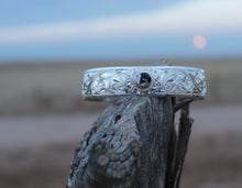 Load image into Gallery viewer, Engraved 5/8&quot; Bracelet with Flower and Stone